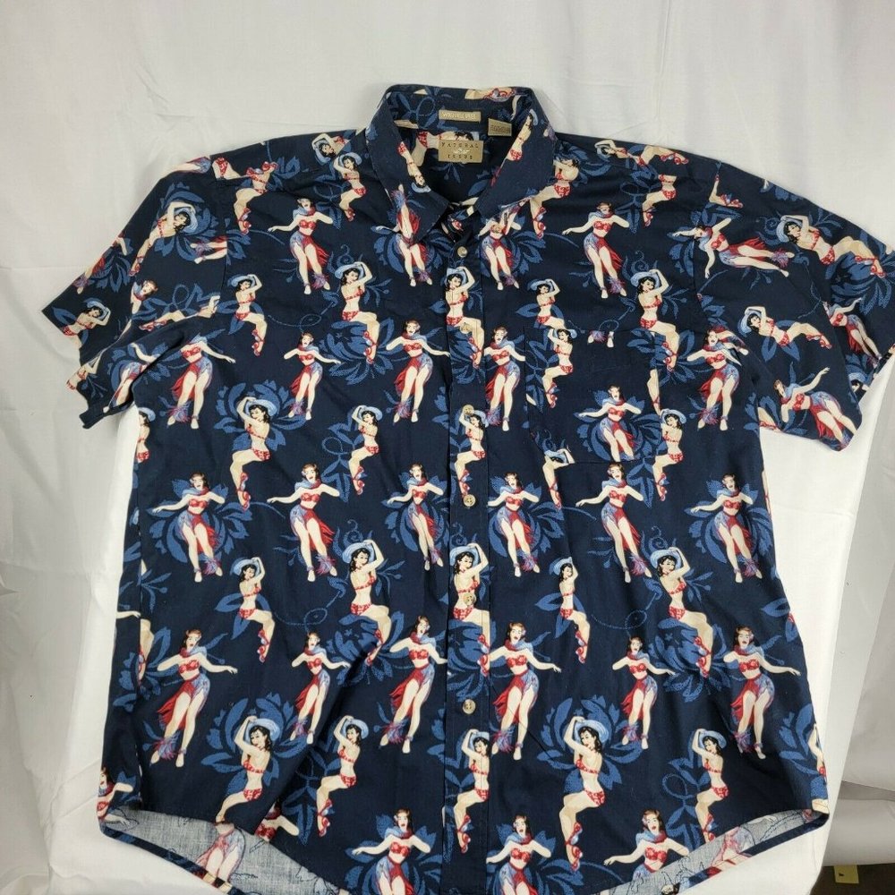 Natural Issue Mens Short Sleeve Beac Girls Shirt Size XL